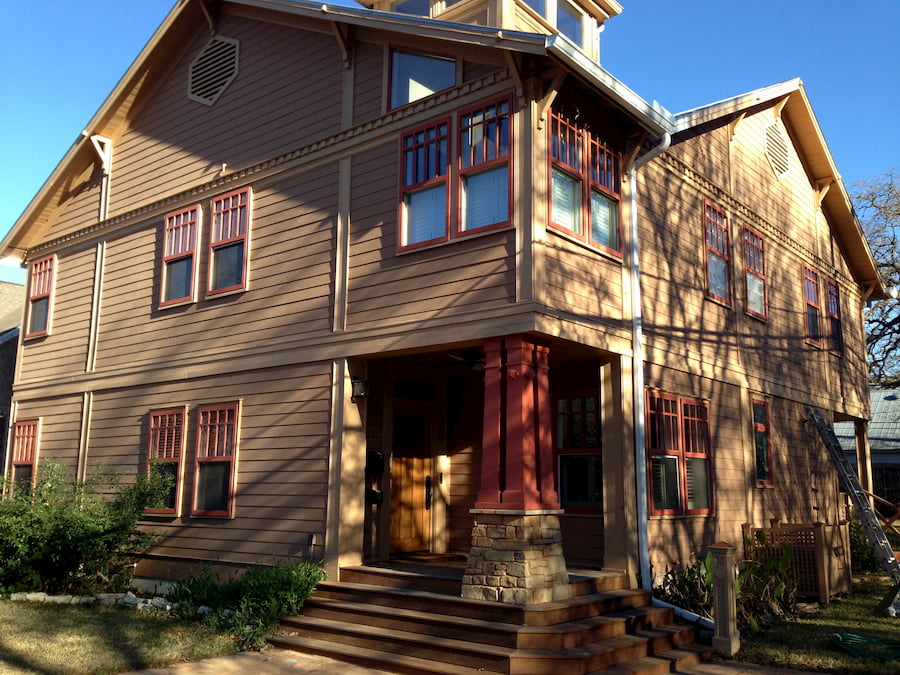 Exterior repaint in Austin after Tex Painting repainted it