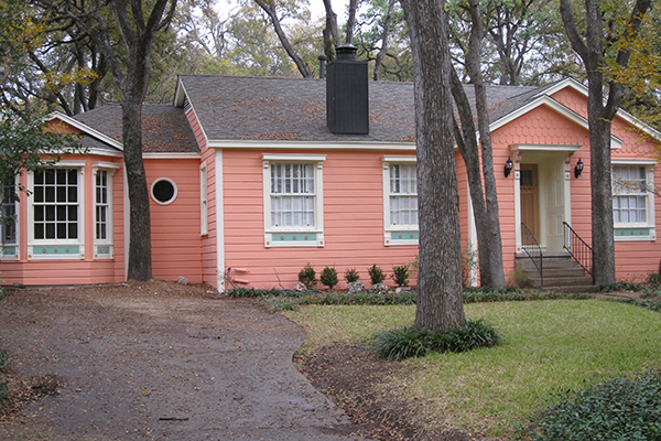 Interior walls and trim freshly painted in an Austin home
